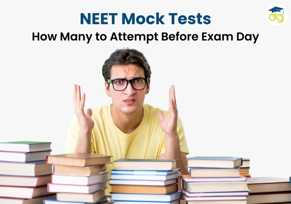 Student preparing for NEET with mock tests and Skoodos Bridge for coaching institute selection