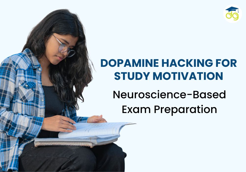 Student using neuroscience-based dopamine hacks for study motivation and exam preparation