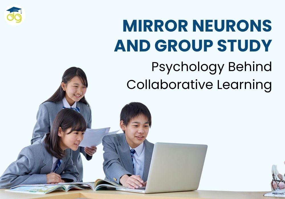 Students collaborating in a group study environment demonstrating mirror neuron-based learning.