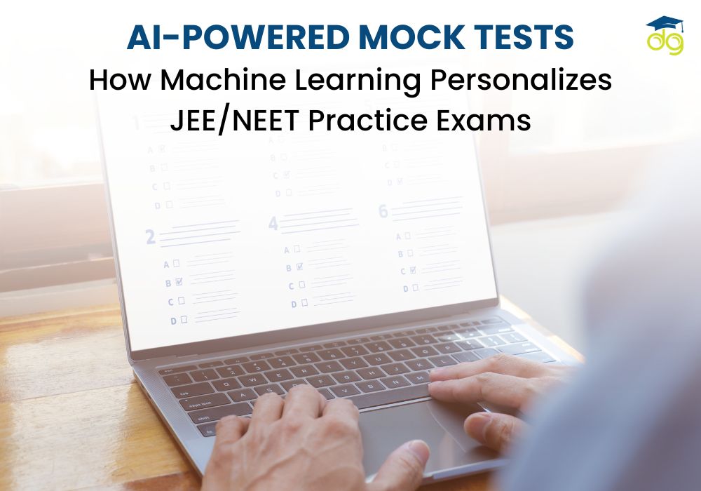 Student taking AI-powered NEET mock test online