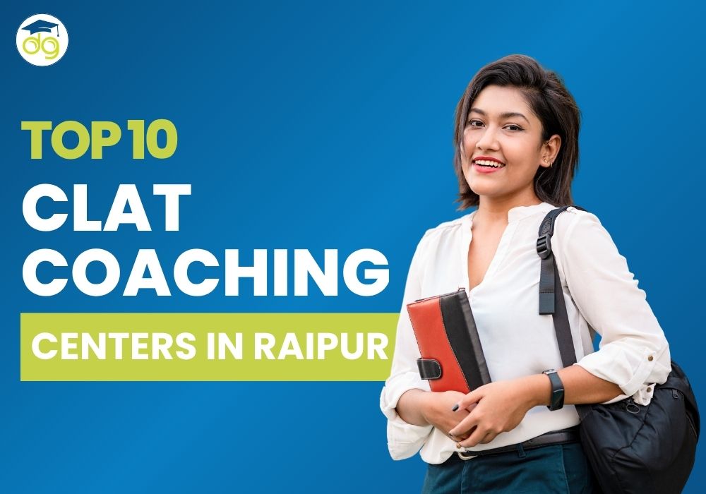 Students attending CLAT coaching classes in Raipur with books and mock test materials for law entrance exam preparation