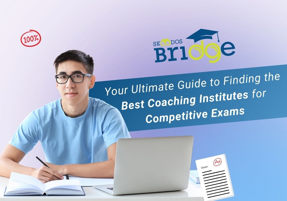 Students exploring Skoodos Bridge to find the best coaching institutes for competitive exams