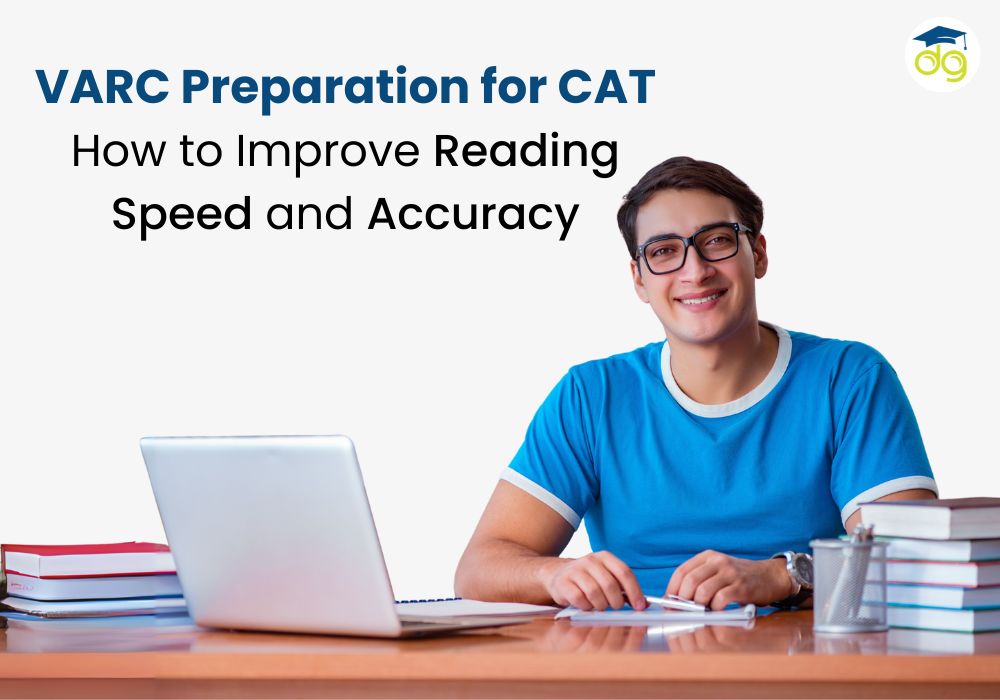 Student practicing CAT VARC reading comprehension to improve speed and accuracy