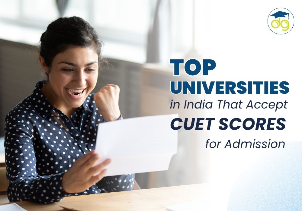 Students checking CUET university options for 2025 admissions on a laptop at home with a checklist and guide