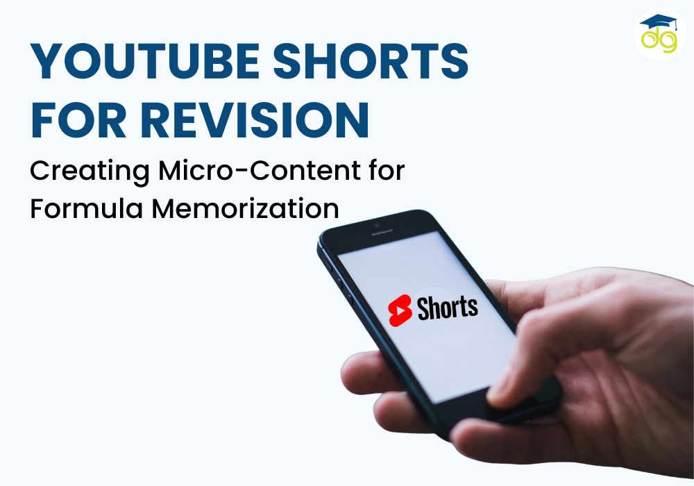 Student revising formulas using YouTube Shorts on a mobile device for exam preparation and quick memory recall