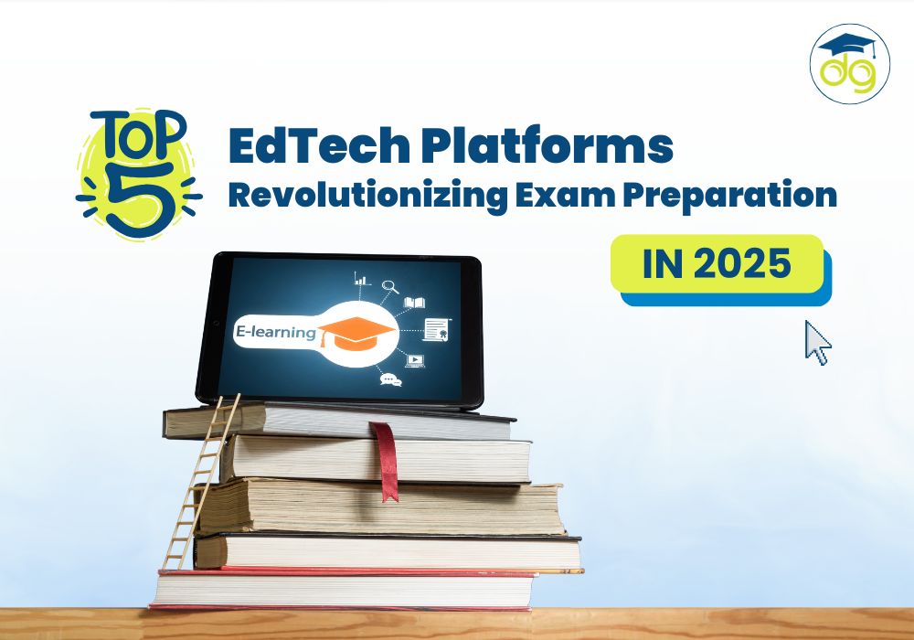 Students using laptops and mobile apps from top EdTech platforms to study for exams in 2025 with AI tools