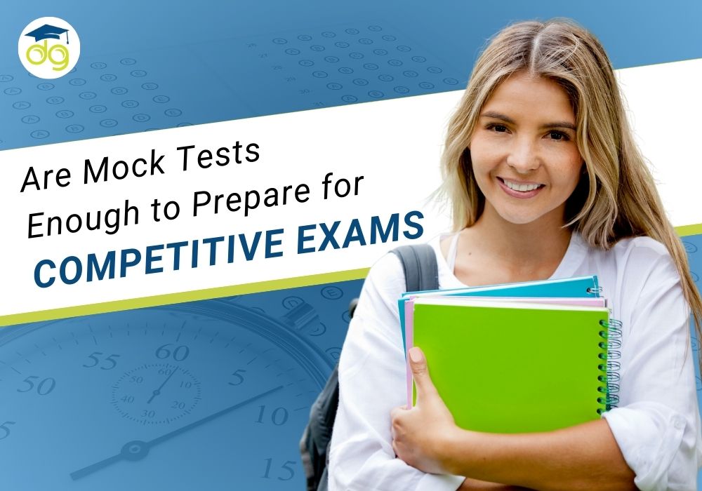 Student taking a mock test for competitive exam preparation