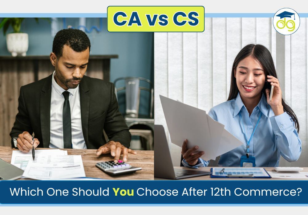 Comparison of CA and CS career paths for commerce students after 12th with salary and course insights