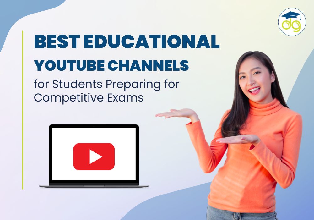 Student watching educational YouTube videos on laptop for NEET and JEE competitive exam preparation
